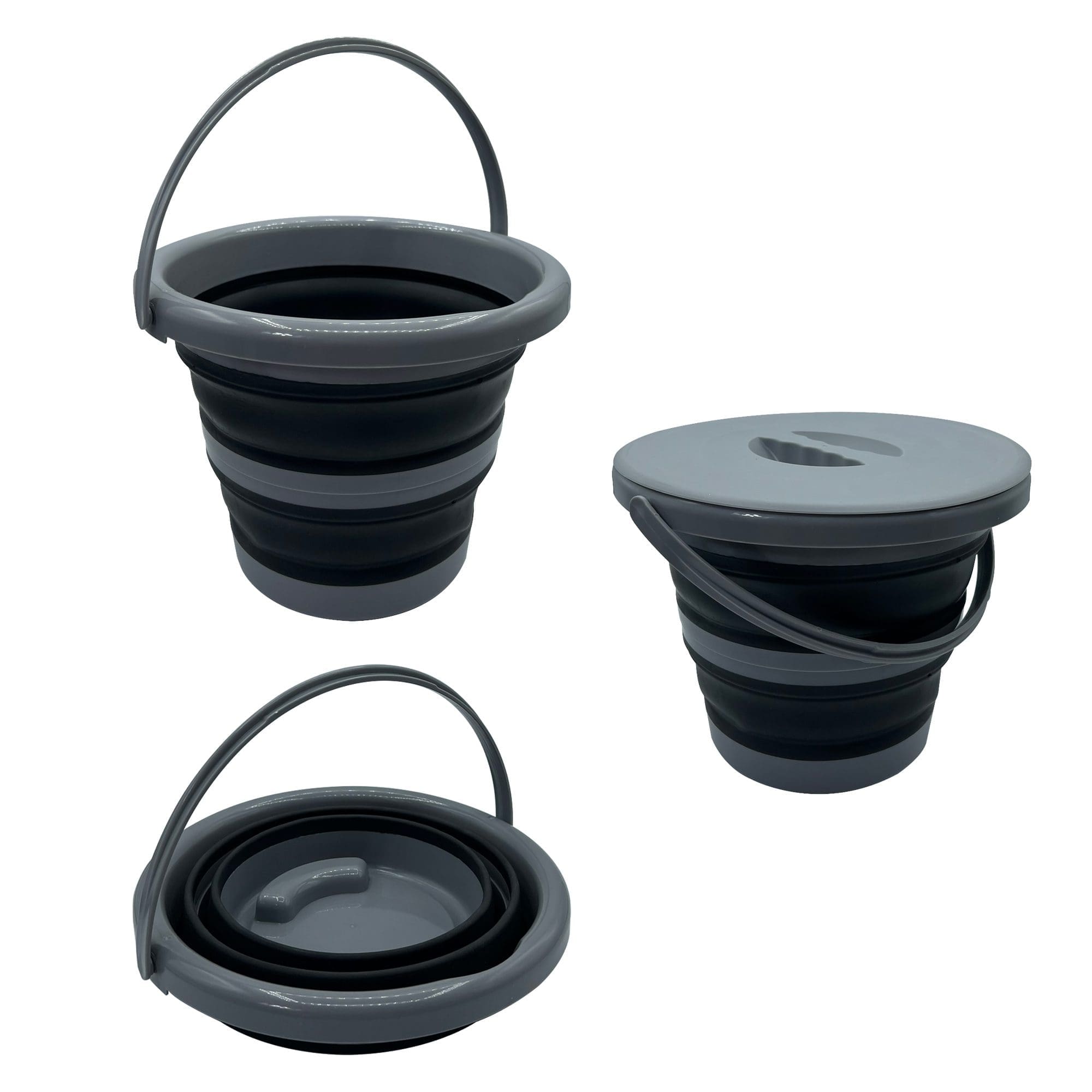 Quick Fold 5L Collapsible Bucket with Lid - Image 7