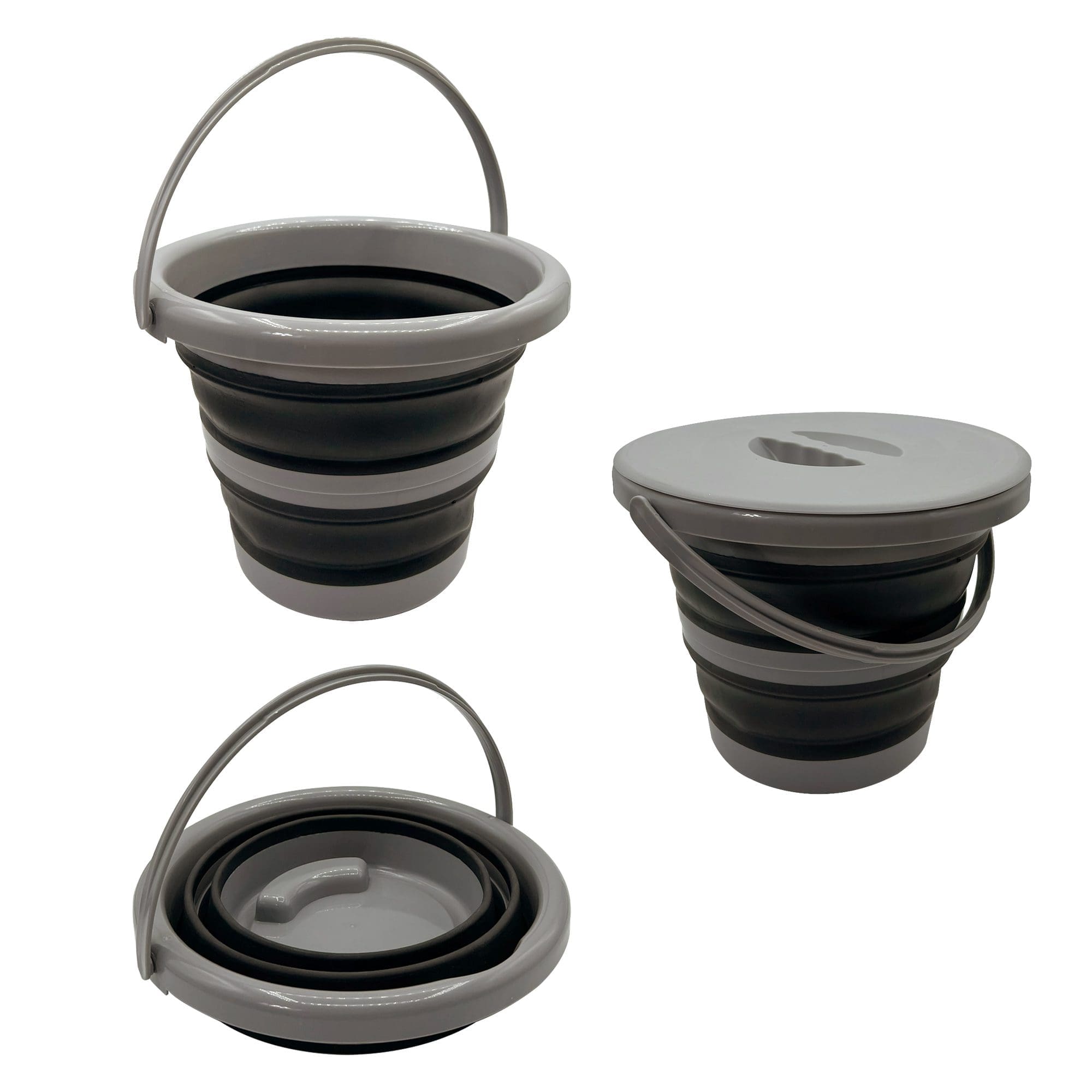 Quick Fold 5L Collapsible Bucket with Lid - Image 5